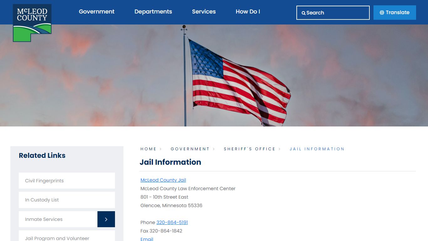 Jail Information - McLeod County, MN